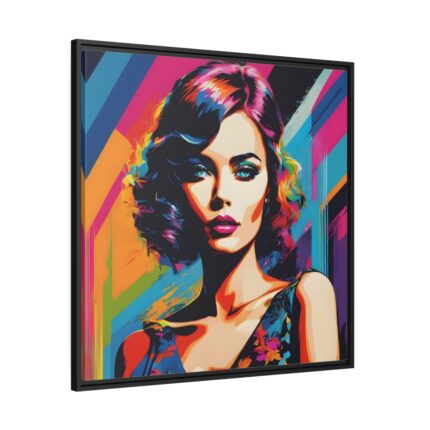 Pop Art Woman Portrait III Framed Canvas