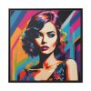 Pop Art Woman Portrait III Framed Canvas