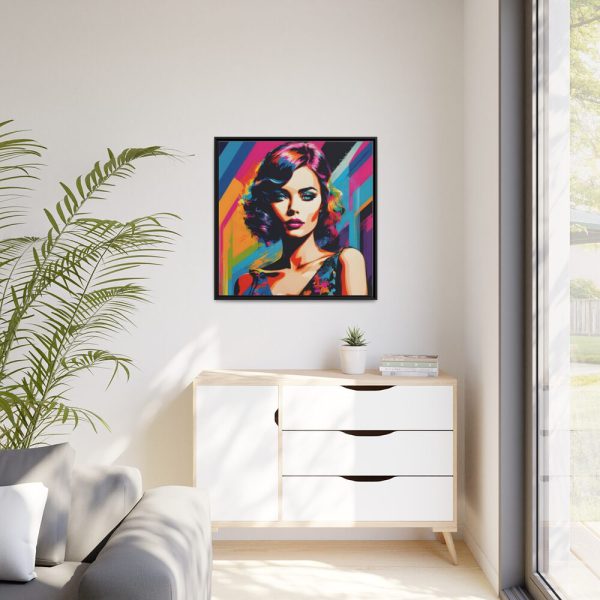 Pop Art Woman Portrait III Framed Canvas