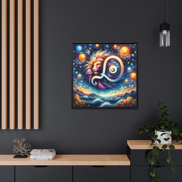 88302-19.jpg Zodiac Sign of Leo Framed Canvas