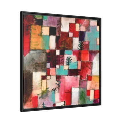 Red Green and Violet–Yellow Rhythms (1920) by Paul Klee Framed Canvas