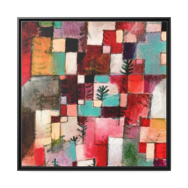 88302-196.jpg Red Green and Violet–Yellow Rhythms (1920) by Paul Klee Framed Canvas