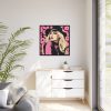 88302-213.jpg Pop Art Woman With Donuts Framed Canvas
