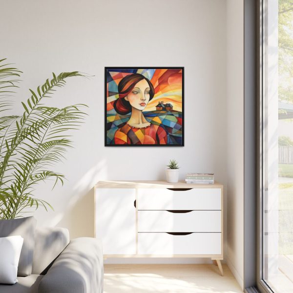 88302-218.jpg Colorful Mosaic Style Pop Art I Framed Canvas