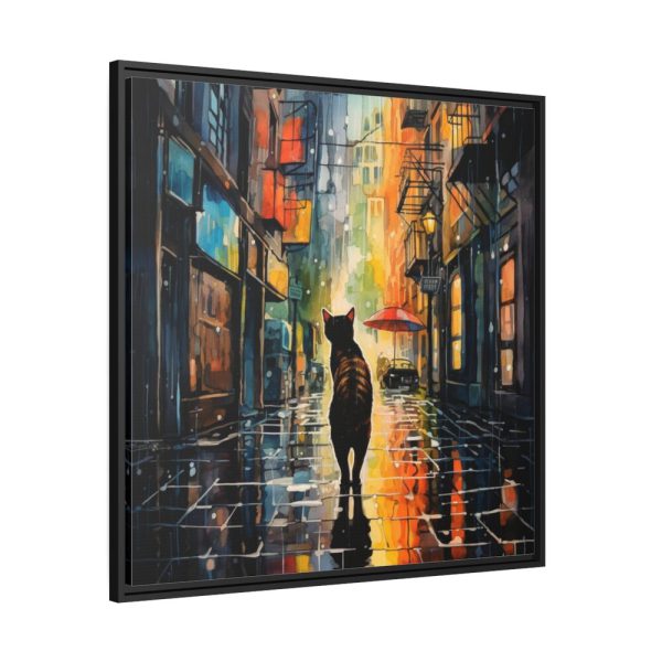 88302-220.jpg Pop Art Alley Cat Print Framed Canvas