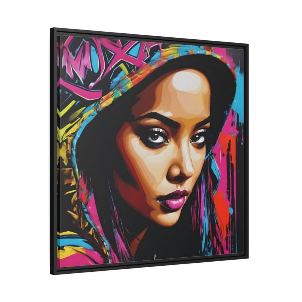 88302-245.jpg Woman Pop Art Graffiti Art IV Framed Canvas