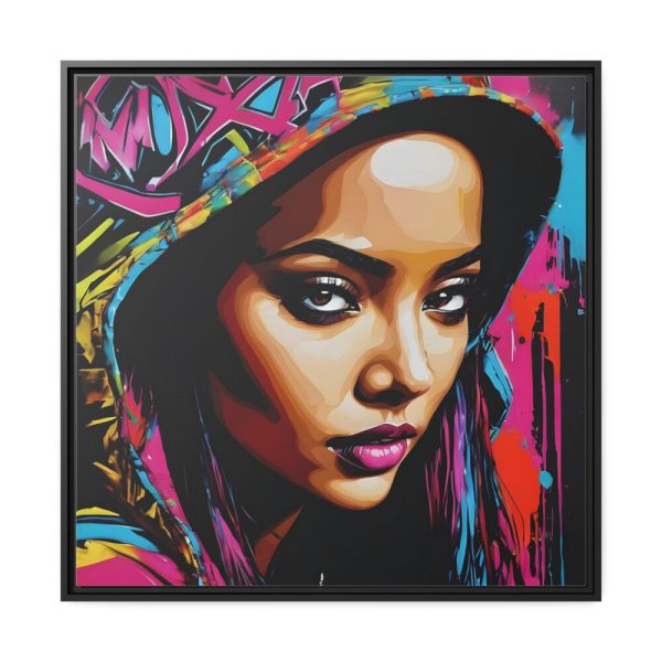 88302-246.jpg Woman Pop Art Graffiti Art IV Framed Canvas