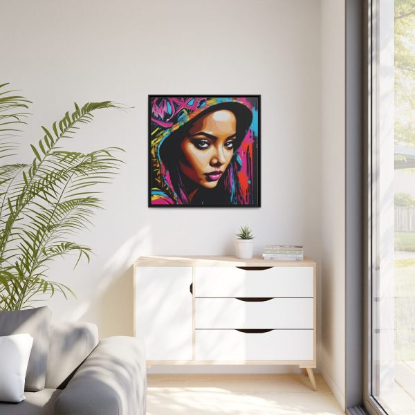 88302-248.jpg Woman Pop Art Graffiti Art IV Framed Canvas