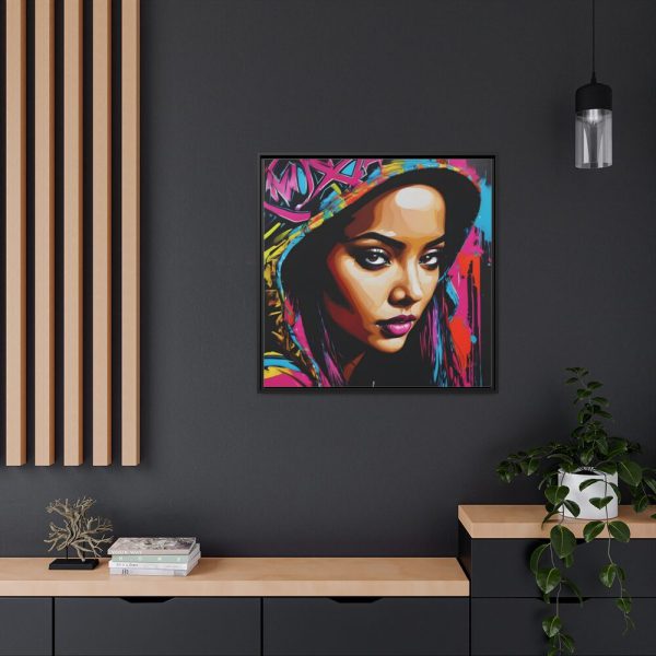 88302-249.jpg Woman Pop Art Graffiti Art IV Framed Canvas