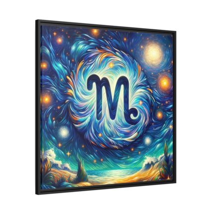 Zodiac Sign of Virgo Framed Canvas
