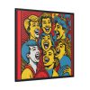 Pop Art People Laughing I Framed Canvas