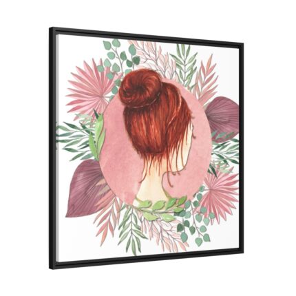 Boho Women Illustration Framed Canvas