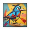 Bird Abstract Pop Art Print Framed Canvas
