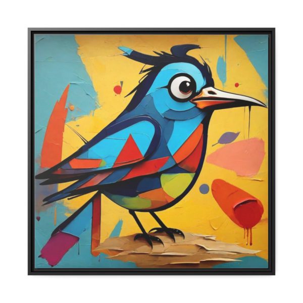 Bird Abstract Pop Art Print Framed Canvas