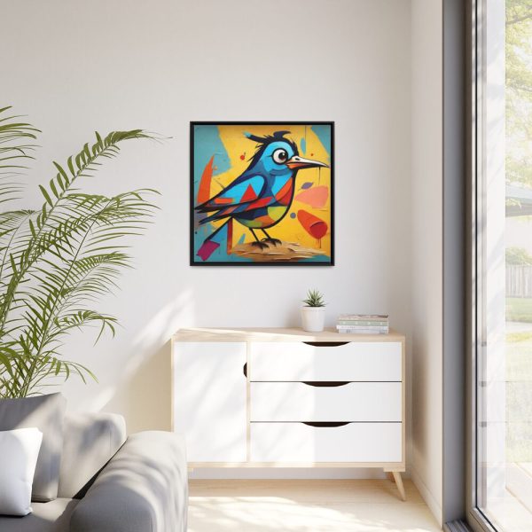 Bird Abstract Pop Art Print Framed Canvas