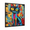 Cat Abstract Pop Art Print Framed Canvas