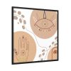 88302-295.jpg Hand, Eye and Face Abstract Boho Minimal Art Framed Canvas