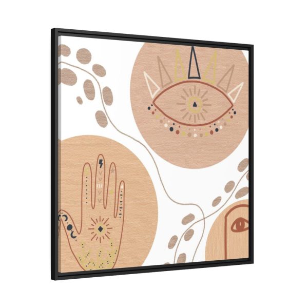 88302-295.jpg Hand, Eye and Face Abstract Boho Minimal Art Framed Canvas