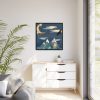 88302-303.jpg Mountains With a Silhouette Wolf Boho Style Framed Canvas