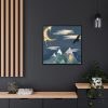 88302-304.jpg Mountains With a Silhouette Wolf Boho Style Framed Canvas