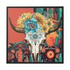 88302-306.jpg Boho Cow Skull Framed Canvas