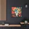 88302-309.jpg Boho Cow Skull Framed Canvas