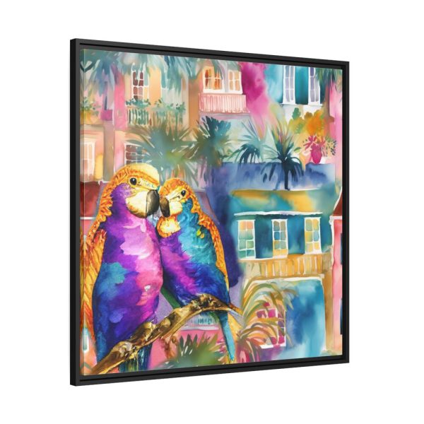 88302-35.jpg Cuba Havana Parrots Framed Canvas