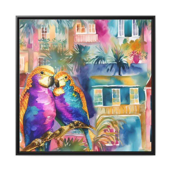 88302-36.jpg Cuba Havana Parrots Framed Canvas