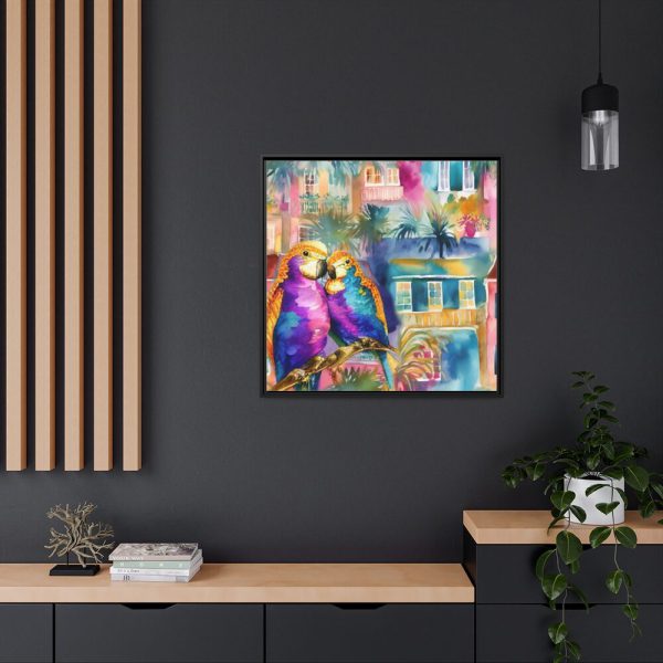 88302-39.jpg Cuba Havana Parrots Framed Canvas