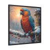 88302-40.jpg Parrot On A Snowy Branch Framed Canvas