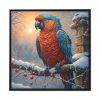 88302-41.jpg Parrot On A Snowy Branch Framed Canvas