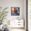 88302-43.jpg Parrot On A Snowy Branch Framed Canvas