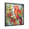 88302-45.jpg Branch Surrounded by Pine and Holly Berry Framed Canvas