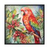88302-46.jpg Branch Surrounded by Pine and Holly Berry Framed Canvas