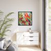 88302-48.jpg Branch Surrounded by Pine and Holly Berry Framed Canvas