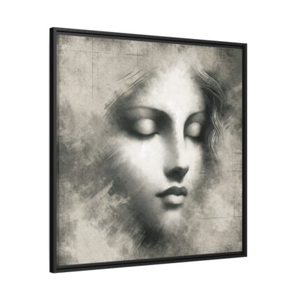 Woman Inspired by Leonardo da Vinci Framed Canvas