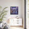 88302-53.jpg Waterfall, Mountains, Clouds, River, Plants Framed Canvas