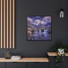88302-54.jpg Waterfall, Mountains, Clouds, River, Plants Framed Canvas