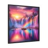 Colorful Waterfall Framed Canvas