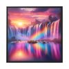 Colorful Waterfall Framed Canvas