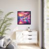 Colorful Waterfall Framed Canvas