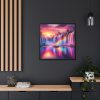 Colorful Waterfall Framed Canvas