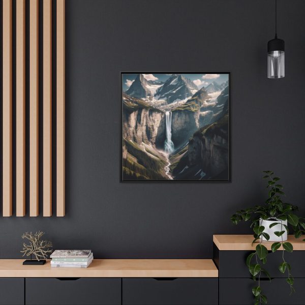 88302-64.jpg Grand Mountain Waterfall Framed Canvas