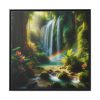 88302-66.jpg Tropical Paradise Waterfall Framed Canvas