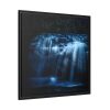 Waterfall at Night Framed Canvas