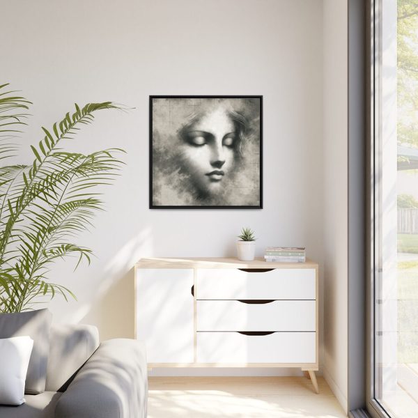 88302-8.jpg Woman Inspired by Leonardo da Vinci Framed Canvas