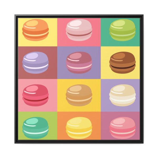 Macarons Pop Art Framed Canvas