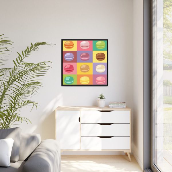 Macarons Pop Art Framed Canvas