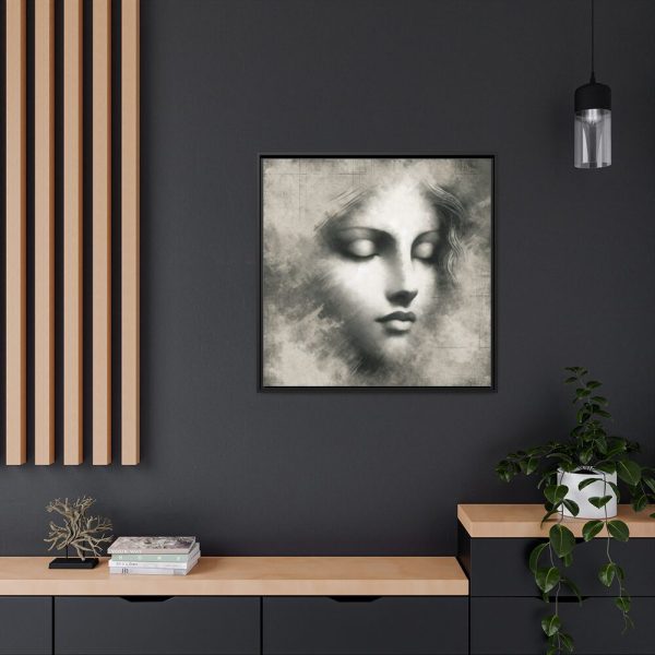 88302-9.jpg Woman Inspired by Leonardo da Vinci Framed Canvas