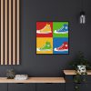 88302-99.jpg Sneakers Colorful Pop Art Framed Canvas